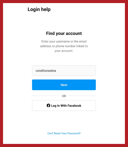 Instagram login help